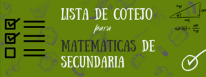 lista de cotejo para matemáticas de secundaria