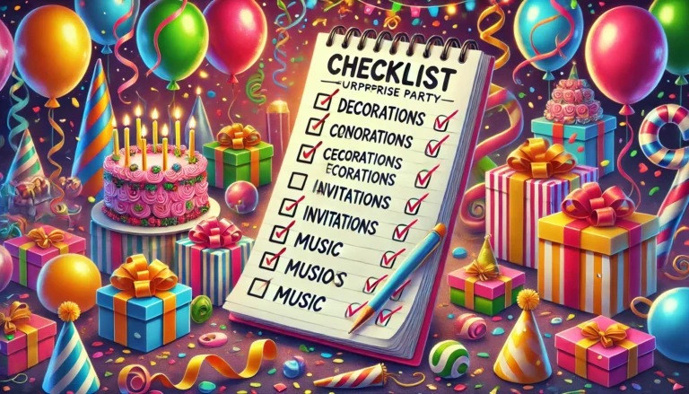 Checklist para fiestas sorpresa