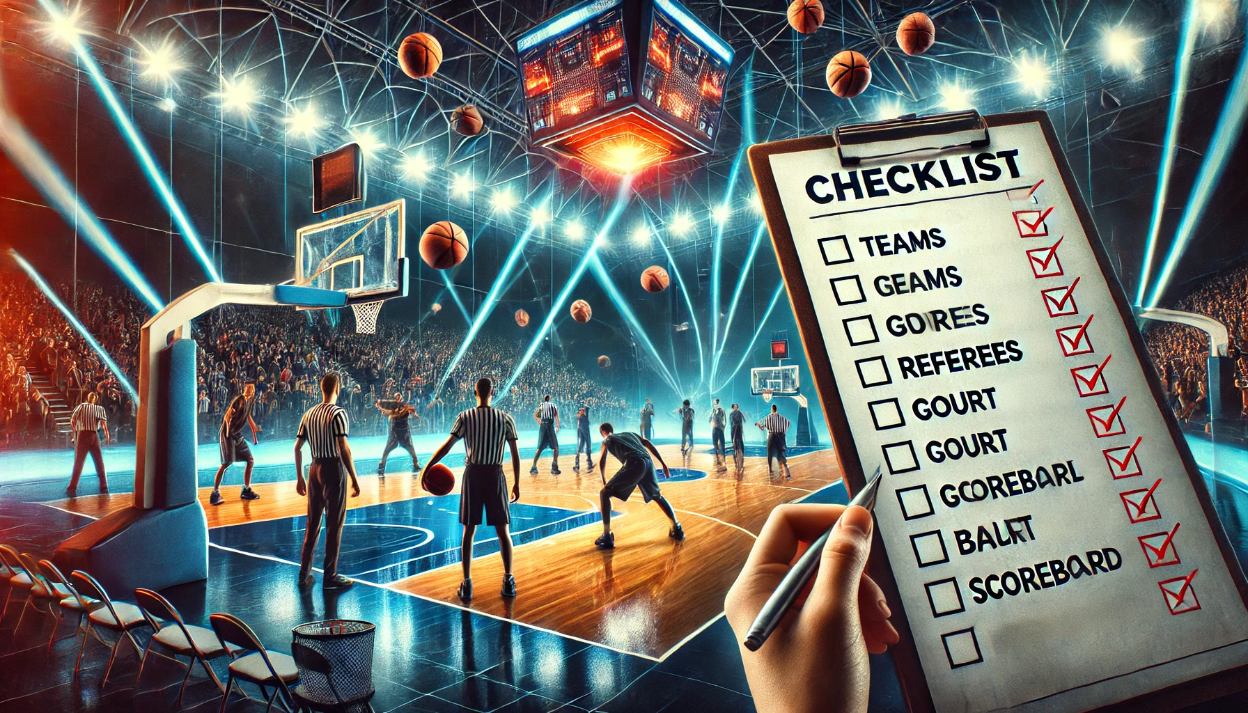 Checklist para partidos de baloncesto