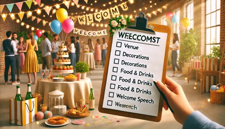 checklist para fiestas de bienvenida